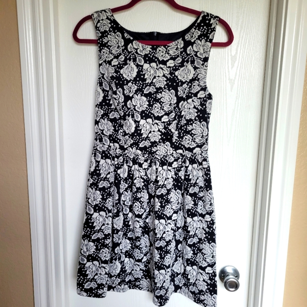 Black and White Floral Dress